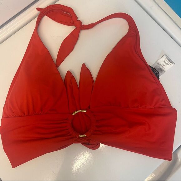 Carmen Marc Valvo Vibrant Red Swimwear Small - Picture 4 of 5